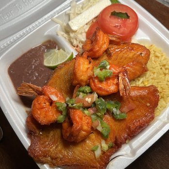 Restaurant Catracho - 27. Filete de Pescado con Camarones Frito Plate - Honduran Near Me - Philadelphia, Pennsylvania Restaurant Catracho - 27. Filete de Pescado con Camarones Frito Plate - Honduran Near Me - Philadelphia, Pennsylvania