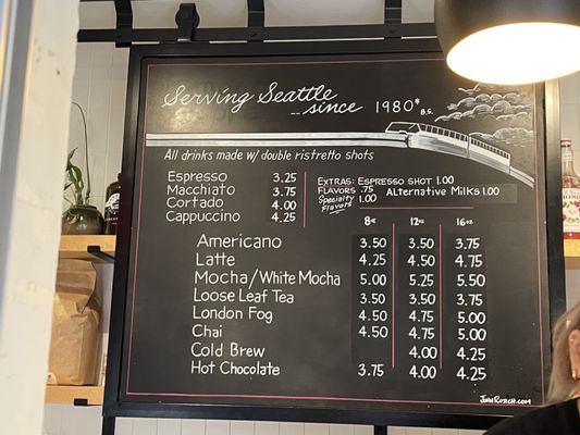 Menu photo 1 Monorail Espresso Seattle, WA