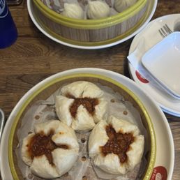 S12. BBQ Pork Bun (3) / 叉烧包 (3 Pcs) and chocolate xiao long bao S12. BBQ Pork Bun (3) / 叉烧包 (3 Pcs) and chocolate xiao long bao