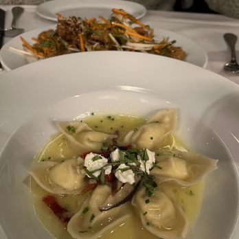 Ocean Prime - Sonoma Goat Cheese Ravioli and Point Judith Calamari - Seafood Near Me - New York, New York Ocean Prime - Sonoma Goat Cheese Ravioli and Point Judith Calamari - Seafood Near Me - New York, New York