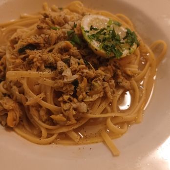 Roma D' Italia - Linguine with baby clams. This dish is so good. - Pizza Near Me - Tustin, California