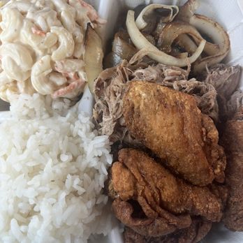 Keoki's Hawaiian Barbeque - Combo w wings, hamburger steak and kalua pork - Hawaiian Near Me - Marina, California Keoki's Hawaiian Barbeque - Combo w wings, hamburger steak and kalua pork - Hawaiian Near Me - Marina, California