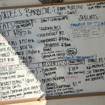 Goldee’s BBQ - Outside menu - Barbeque Near Me - Fort Worth, Texas