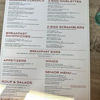 E.J.'s Diner - Breakfast Menu 9/2026 - Diners Near Me - Wausau, Wisconsin E.J.'s Diner - Breakfast Menu 9/2026 - Diners Near Me - Wausau, Wisconsin