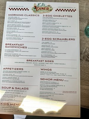 Menu photo 2 E.J.'s Diner Wausau, WI Menu photo 2 E.J.'s Diner Wausau, WI