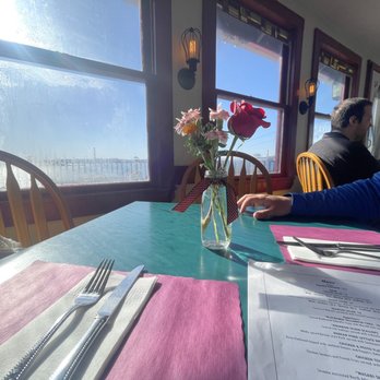 Cockeyed Gull - The view from inside - Seafood Near Me - Peaks Island, Maine Cockeyed Gull - The view from inside - Seafood Near Me - Peaks Island, Maine