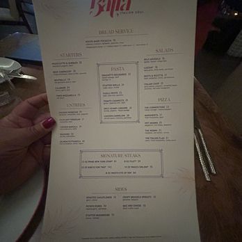 Balla Italian Soul - Menu 1 - Italian Near Me - Las Vegas, Nevada