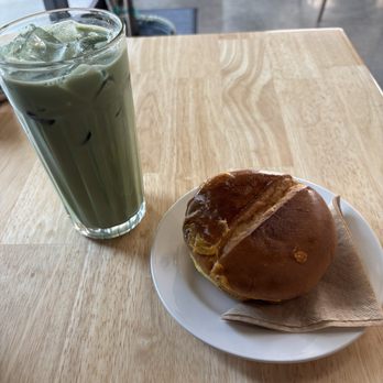 Coffee Fellows Energy Corridor - banana bread matcha, sausage egg cheese breakfast sandwich - Coffee & Tea Near Me - Houston, Texas Coffee Fellows Energy Corridor - banana bread matcha, sausage egg cheese breakfast sandwich - Coffee & Tea Near Me - Houston, Texas