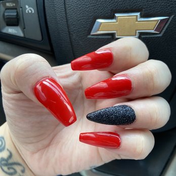 Judy Nails Spa Lashes - Back to my red and black nails - Nail Salons Near Me - Pasadena, Texas Judy Nails Spa Lashes - Back to my red and black nails - Nail Salons Near Me - Pasadena, Texas