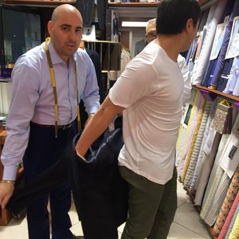 Rex Fabrics - My fitting at Rex with Mr Josniel Fiallo, who is taking measurements on my wedding suit. Amazing experience - Fabric Stores Near Me - Miami, Florida