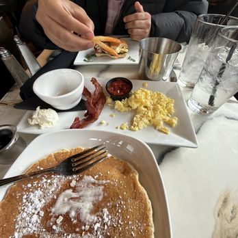 Easy Like Sunday - Pancakes egg and bacon - Southern Near Me - Greensboro, North Carolina