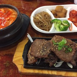 Combo set!!! Short ribs and seafood tofu soup Combo set!!! Short ribs and seafood tofu soup