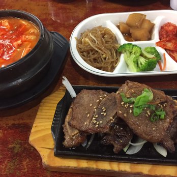 Tofu House - Combo set!!! Short ribs and seafood tofu soup - Korean Near Me - Plano, Texas Tofu House - Combo set!!! Short ribs and seafood tofu soup - Korean Near Me - Plano, Texas