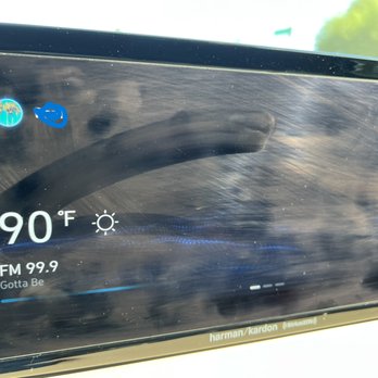 Cobblestone Auto Spa - Not sure what they did to the Center Screen, but you can see my fingers showing the greasy appearance. - Car Wash Near Me - Glendale, Arizona
