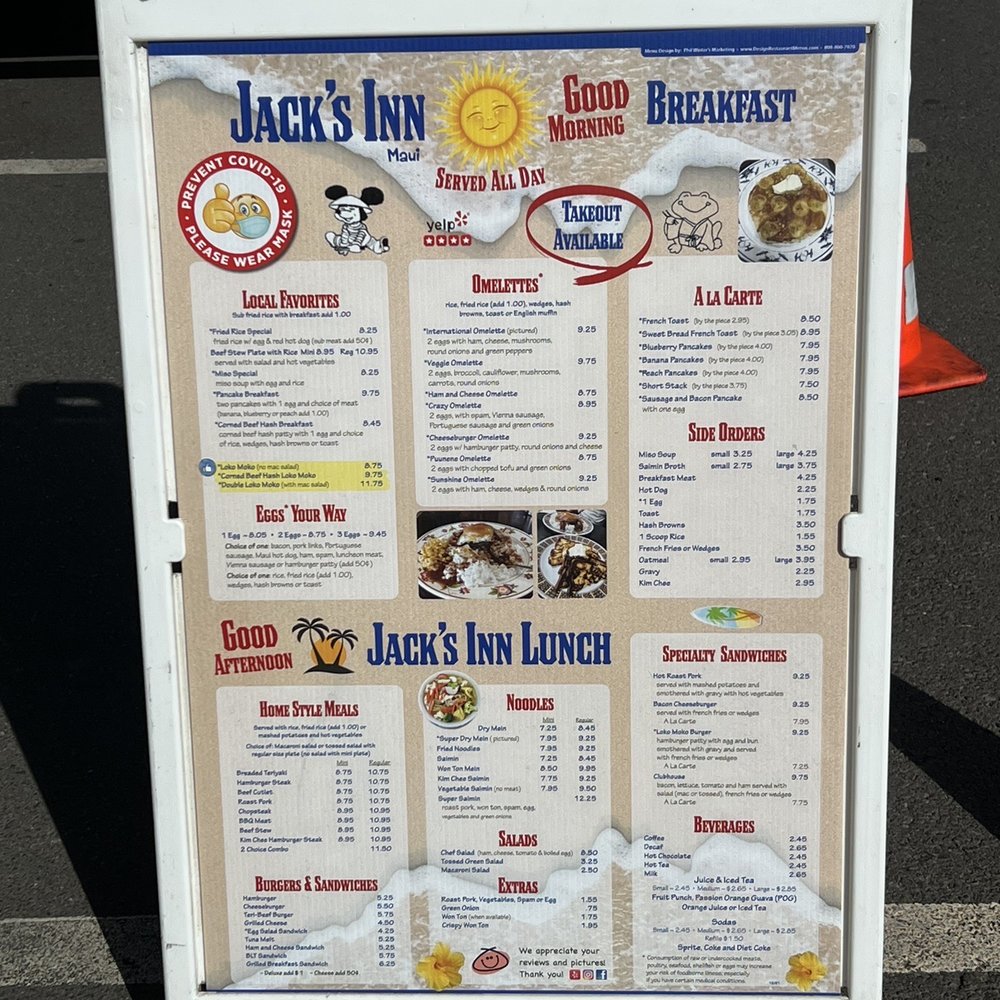 Jack's Inn - Breakfast & Brunch Near Me - Kahului, Hawaii Jack's Inn - Breakfast & Brunch Near Me - Kahului, Hawaii