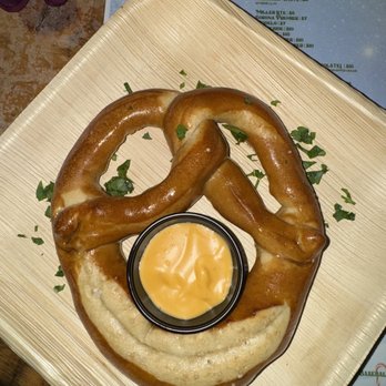 Uptown Beer Garden - Soft pretzel with beer cheese - Beer Gardens Near Me - Philadelphia, Pennsylvania Uptown Beer Garden - Soft pretzel with beer cheese - Beer Gardens Near Me - Philadelphia, Pennsylvania