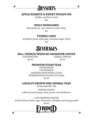 Menu photo 6 Elwood Philadelphia, PA