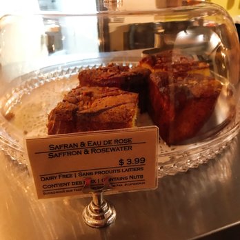 Cafe Aunja - Saffron & rosewater cake - Cafes Near Me - Montreal, Quebec