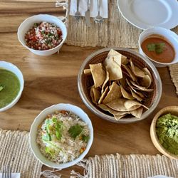 Private Chef Los Cabos & Travel Services by Chef Lisandro Silva  - Rice, guacamole, salsa and chips