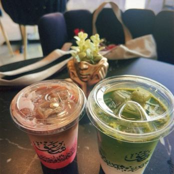 Shaghf Cafe - We ordered the red velvet latte 8/10 and the banana matcha 7.5/10 - Coffee & Tea Near Me - El Cajon, California Shaghf Cafe - We ordered the red velvet latte 8/10 and the banana matcha 7.5/10 - Coffee & Tea Near Me - El Cajon, California