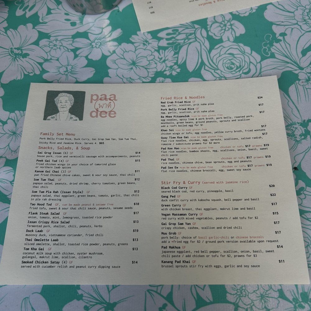 Paadee - Menu - Thai Near Me - Portland, Oregon Paadee - Menu - Thai Near Me - Portland, Oregon
