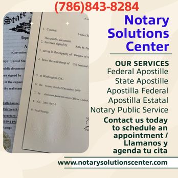 Notary Solutions Center - Apostilla Estatal o Federal - Notaries Near Me - Miami, Florida Notary Solutions Center - Apostilla Estatal o Federal - Notaries Near Me - Miami, Florida
