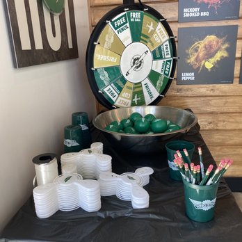 Wingstop - Opening Week wheel spin.  Won a WS green cup. - Chicken Wings Near Me - Vineyard, Utah