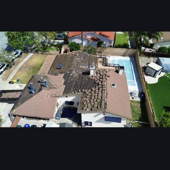 Top Roofing Services - Before (tiles getting removed) - Roofing Near Me - Anaheim, California