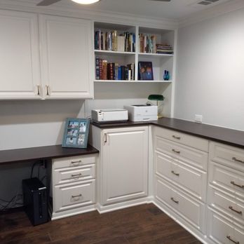 Closets by Design - Ft Worth - Plenty of room for two printers. - Interior Design Near Me Closets by Design - Ft Worth - Plenty of room for two printers. - Interior Design Near Me