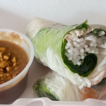 Brothers Bistro - 03. Gỏi Cuốn: Fresh garden rolls w/shrimp, pork, basil leaves, rice, vermicelli noodles served w/special dipping peanut sauce. - Vietnamese Near Me - Springfield, Virginia Brothers Bistro - 03. Gỏi Cuốn: Fresh garden rolls w/shrimp, pork, basil leaves, rice, vermicelli noodles served w/special dipping peanut sauce. - Vietnamese Near Me - Springfield, Virginia