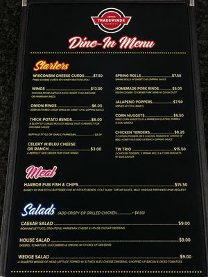 Menu photo 1 Tradewinds Honolulu, HI