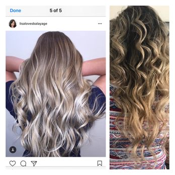 Sassy Do's - Asked dee to do my highlights as the color shown in the other picture and ended up looking like skunk hair. Hate it! - Hair Salons Near Me - Rancho Cucamonga, California