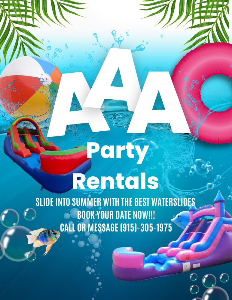 AAA PARTY RENTAL El Paso, Texas Party Equipment Rentals Phone