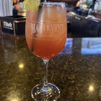 The Main Event - "You're My Lobster" cocktail with chambord - American Near Me - Farmingdale, New York The Main Event - "You're My Lobster" cocktail with chambord - American Near Me - Farmingdale, New York