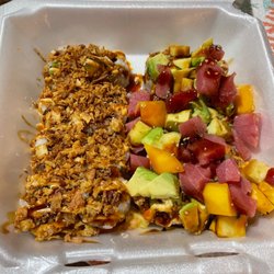 Cherry Blossom Sushi - Hawaiian roll and crunchy spicy salmon roll