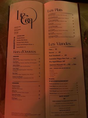 Menu photo 5 Le Coq La Jolla, CA