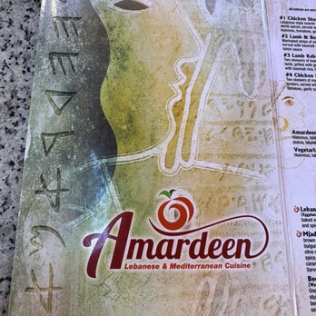 Amardeen Cafe - Menu - Mediterranean Near Me - San Diego, California