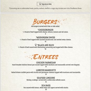 Grand Lake Public House - Dinner menu - New American Near Me - Grove, Oklahoma Grand Lake Public House - Dinner menu - New American Near Me - Grove, Oklahoma