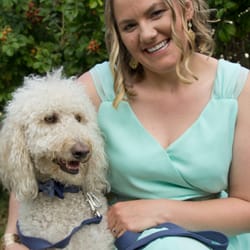 Naturally Driven K9 - Sarah and Gus! Gus was our ring bearer and she walked him down the aisle for us - love them both!