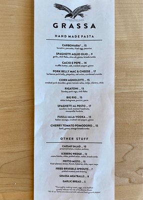 Menu photo 3 Grassa Lake Oswego, OR