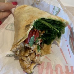 pita filled with meat and vegetables