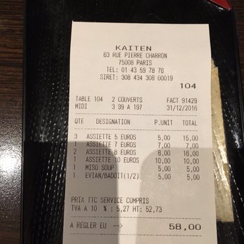 Kaïten - Expensive! - Sushi Bars Near Me - Paris, 75