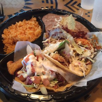 Lupe's Mexican Eatery - Beer battered taco and spicy shrimp taco combo plate each taco $3.50 add rice and beans for $1.99 - Mexican Near Me - Dana Point, California Lupe's Mexican Eatery - Beer battered taco and spicy shrimp taco combo plate each taco $3.50 add rice and beans for $1.99 - Mexican Near Me - Dana Point, California