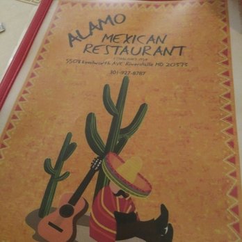 Alamo Mexican Restaurant - The Menu.... - Mexican Near Me - Riverdale, Maryland