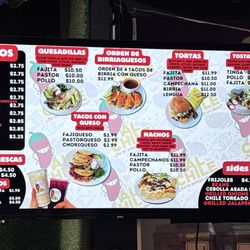 Al chile Taqueria - Menu