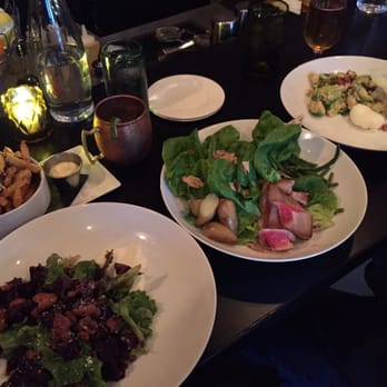 Table 128 - Brussels sprouts, beets with goat cheese, ahi tuna and rosemary fries. Don't forget the Georgia Peach Mule! - New American Near Me - Des Moines, Iowa Table 128 - Brussels sprouts, beets with goat cheese, ahi tuna and rosemary fries. Don't forget the Georgia Peach Mule! - New American Near Me - Des Moines, Iowa