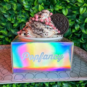 Popfancy Dessert Bar - Milk soft serve w/ fruity pebbles, Oreo crumbles, & strawberry crisps. - Desserts Near Me - Houston, Texas Popfancy Dessert Bar - Milk soft serve w/ fruity pebbles, Oreo crumbles, & strawberry crisps. - Desserts Near Me - Houston, Texas