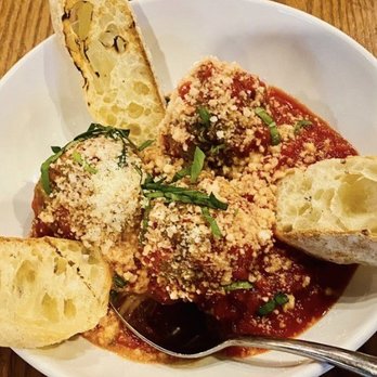 Camporosso - Meatball appetizer - perfect to start off our meal - 3 meatballs, 3 bread , lots of yummy sauce for dipping! - Pizza Near Me - Fort Mitchell, Kentucky