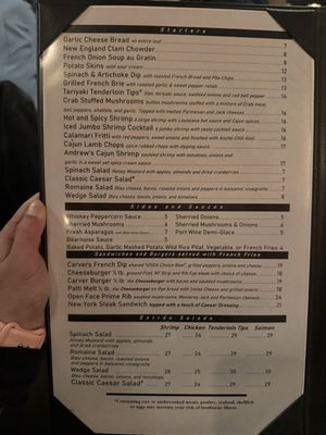Menu photo 6 Carver's Steak & Chops San Diego, CA