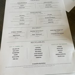 Union Taco - Drink menu